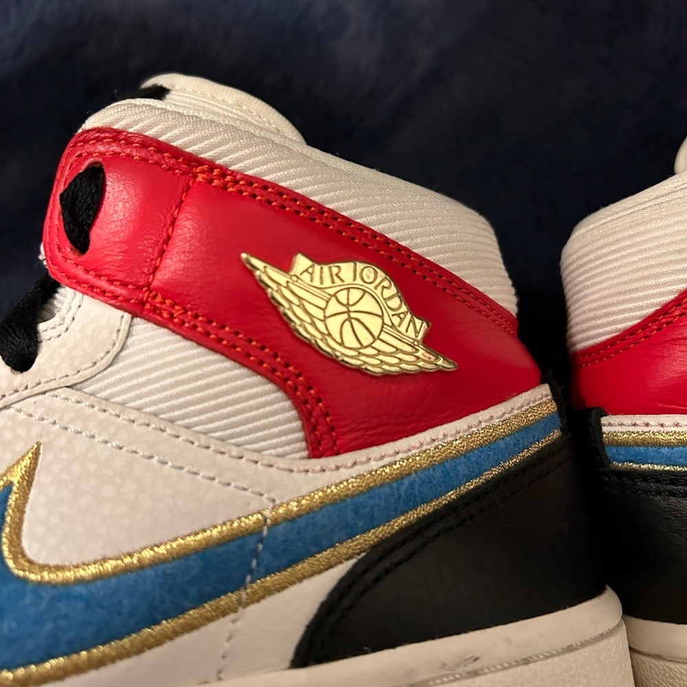 Nike Air Jordan 1 Mid SE Sneakers “Let(Her)Man” DC1426-100 Women Sz 6 - Picture 9 of 10